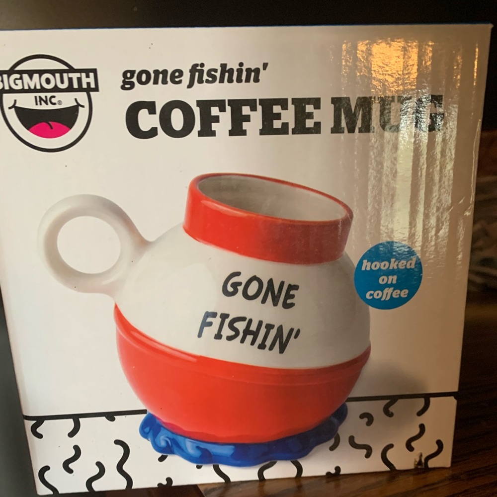 Gone fishin mug